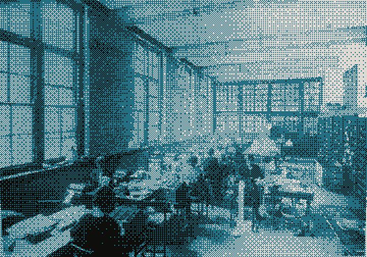 Clerks at adding machines in an accounts office, 1924